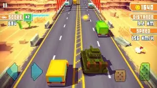 Blocky Highway: Traffic Racing Android Gameplay