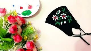 Hand paint Face Mask | Hand paint mask desing | How to paint on mask | Hand painted mask