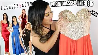 TRYING ON FASHION NOVA PROM DRESSES!! *UNDER $15*