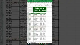 How to Hide & Unhide Rows & Cols in Excel‼️ #excel