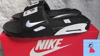 UNBOXING DAN REVIEW SANDAL NIKE AIR MAX 90 BLACK WHITE