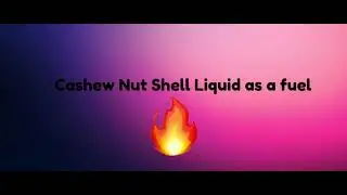 Cashew Nut Shell Liquid as a fuel