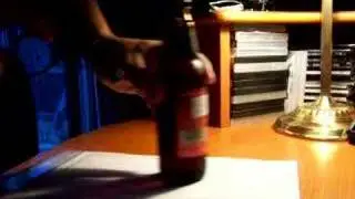 Beer opening with gun