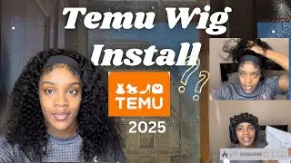 TEMU WIG INSTALL ❤️‼️/ Affordable Wig Install 2025 @temu #wiginstall #affordablewigs 