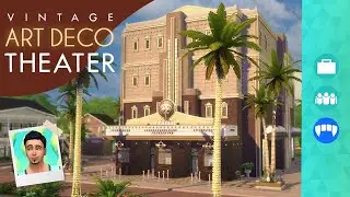 Vintage ART DECO Opera Theater! Sims 4 Build Tour (No CC or Mods)