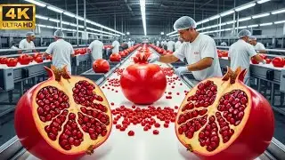 How Pomegranate Juice is Made? Amazing Factory Processing Line (Full Documentary)