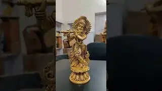 Standing brass krishna statue | lord krishna brass statue | brass krishna murti #short