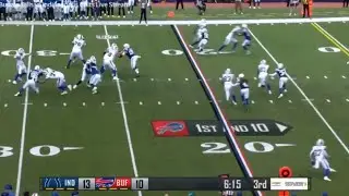 Rookie Tyrell Shavers with the Td catch from M.Barkley