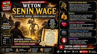 Kupas Tuntas Weton Senin Wage | Watak, Rezeki, Jodoh & Nasib Hidup