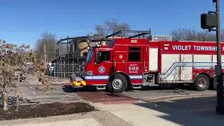 Violet Township Rescue 592 returning to quarters