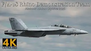 [4K] F-18 Super Hornet Rhino Demonstration Team | Airshow London Skydrive 2025