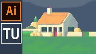 Irish House Vector Illustration in Adobe Illustrator