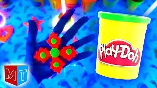 Play Doh Magic Glowing Neon Shapes!