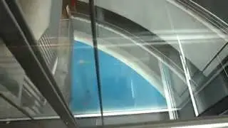 Two Schindler glass elevators parking Berntor Solothurn, Switzerland