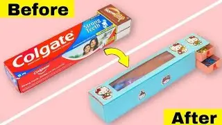 Colgate ke Khali box se banana organizer #salonicraftkitchen #craftyhome #artandcraft #boxcraft
