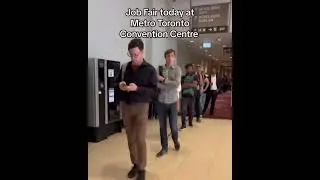 INSANE Crowd at Toronto Job Fair! Metro Convention Centre Packed!