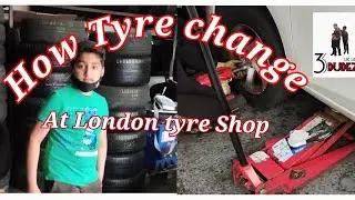 Car Tyre change at London's Tyre shop. #Tyrechanging