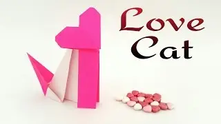 Love ❤️ Cat 🐹 for Valentines day - DIY origami tutorial.