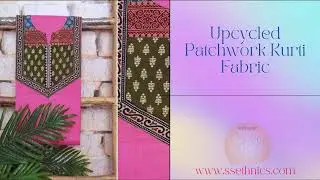 Upcycled Patchwork Kurti Fabric | Ajrakh Patchwork Kurtis | Kalamkari Patch | Block Print Kurtis