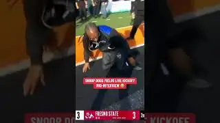 Snoop Dogg Fields Live Kickoff Mid-Interview 😭
