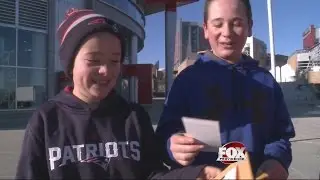 Dad surprises kids with Patriots tickets