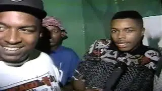 D-Nice, DMC, Scoob Lover Hanging Out at BBD Album Release Party in NYC 1990