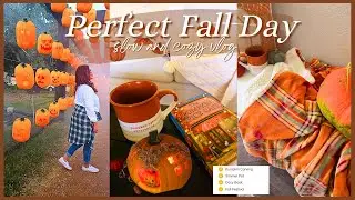 PERFECT FALL DAY🍁: cozy morning, pumpkin carving, roasting seeds & fall festival #fallvlog #fall2024