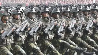 North Korea's 90 degree High Kick Parade ( North Korea Military Parade 2018 )