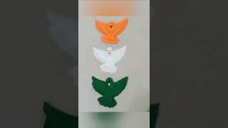 Diy tricolour birds..🕊️ diy prop/fancy dress/republic day/independence day #ytshorts #shortsfeed