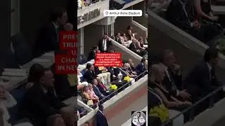 President Donald J Trump enjoying the incredible U.S. Open Men's Championship today in New York City