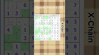 Sudoku Practice 295 (X-Chain)  #sudoku #sudokusolver