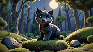 Five Baby Wolves Howl at the Moon | Animal Song for Kids | Nursery Rhymes and Learning Songs