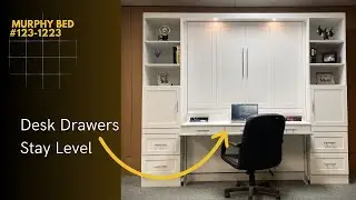 Murphy bed with desk style 123-1223b