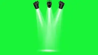 Stage lights, abstract light motion loop animation green screen footage | 4K footages