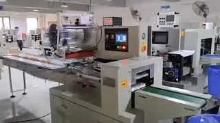 600 horizontal film packaging machine for croissant food packaging with nitrogen filling