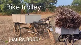 Bike trolley jugaad !! For agricultural use!! Low cost!