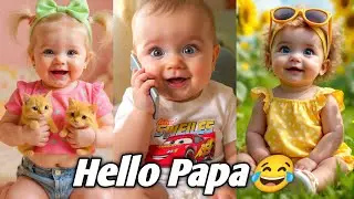 Cute Baby Says &ldquo;Hello Papa&rdquo; 🤣 | Funniest Laughing Moments & Adorable Reactions 2026