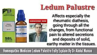 Arthritis!  Homeopathic Medicine Ledum Pal for Joint pain Fully Explain.