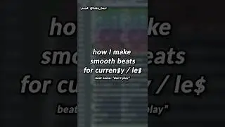 how to make beats for curren$y / le$  🌊🌊 #lestypebeat #chillbeats #chillphonk #ramireztypebeat