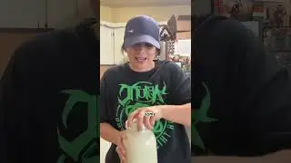 My first time trying raw milk! Even though I make a face I don&rsquo;t hate it #carnivorediet