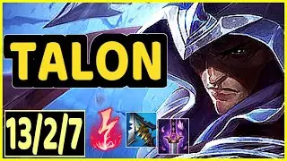 TALON VS VIEGO - 13/2/7 KDA JUNGLE GAMEPLAY EMERALD IV