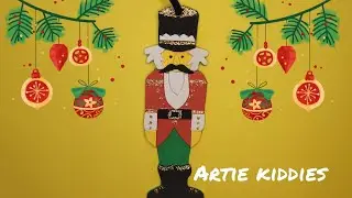 Cute glitter nutcracker diy christmas ornament, simple and easy craft