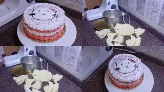 من كسر الكيك ❗عملت اجمل تورتة للبنات🤗ازاي ترسمي اي شخصية ولادك بيحبوها علي الكيك بسهولة🤔