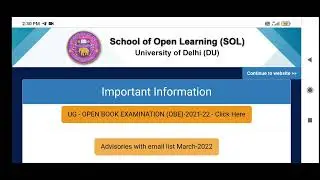 Du Sol 2nd Phase Exam 3rd & 5th semester !! All doubts Solve in this video....