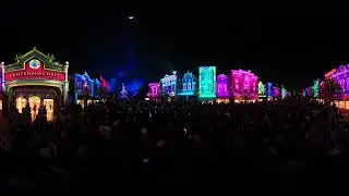 360 view of Disneyland Hong Kong 20th Anniversary Light Display 