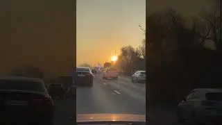Almaty road trip. Закат на проспекте Аль - Фараби. 6 января 2026 #kazakhstantravel #kazakhstan