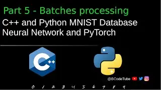 C++ and Python MNIST Database Neural Network and PyTorch Part 5 - Batches processing