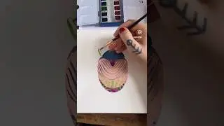 Timelapse Abstract Watercolor Beetle