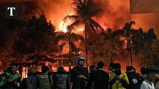 Parliament Building Burns Down As Protests Continue In Indonesia