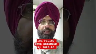 ITR FILING DATE EXTENDED AY 2025-26 tax Audit date extended ay 2025-26 #INCOMETAX